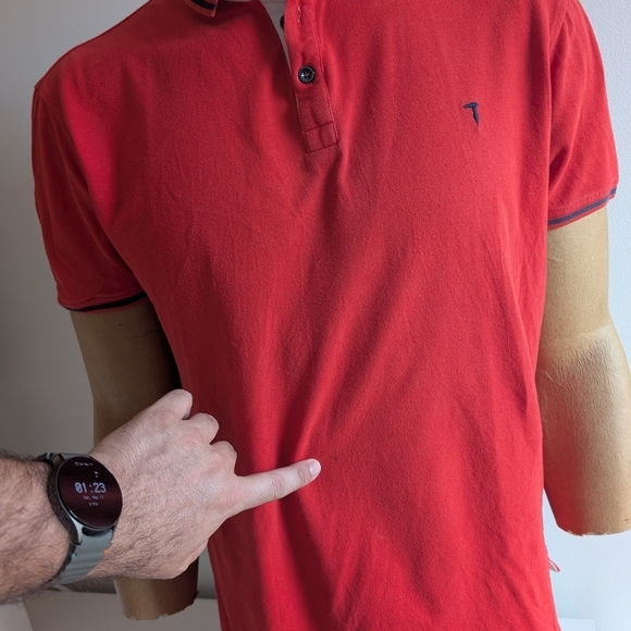 🇮🇹Trussardi Red Polo Shirt with Classic Design - Picture 5 of 13